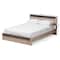 Baxton Studio Jamie Modern Two-Tone Oak and Grey Wood Queen Size Platform Bed 138-7709 - alternate 6